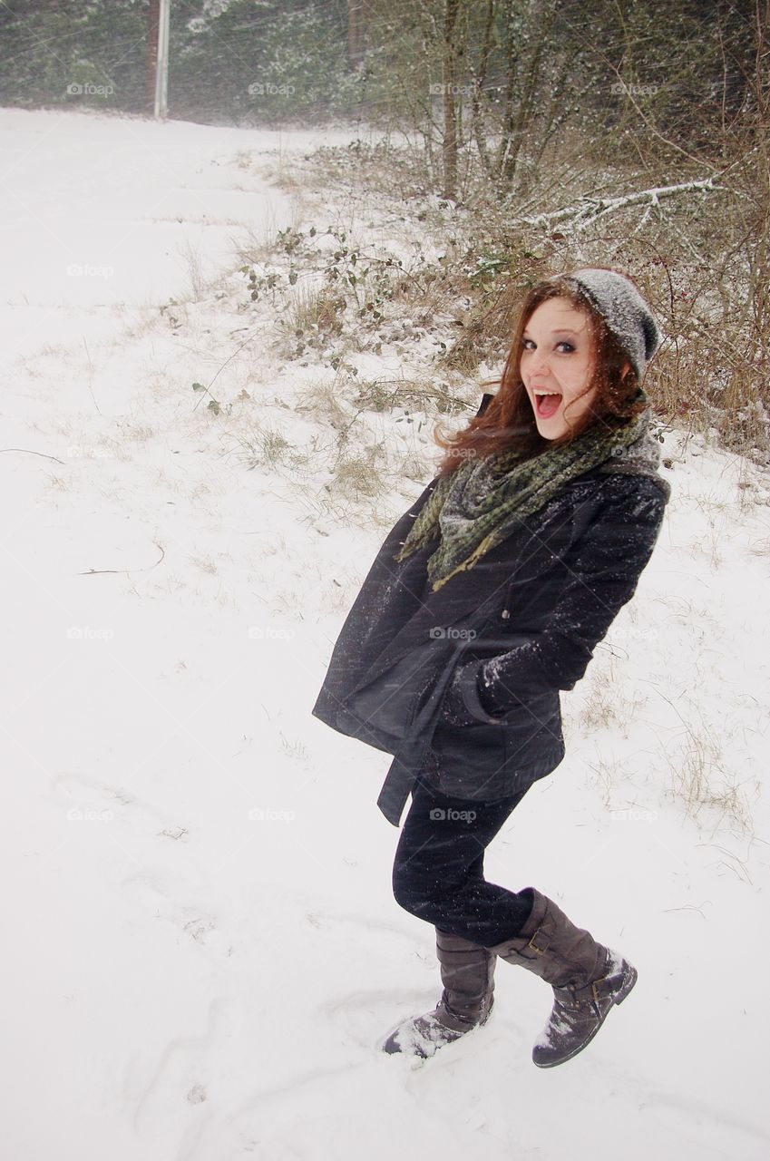Winter, Snow, Cold, Fun, Girl