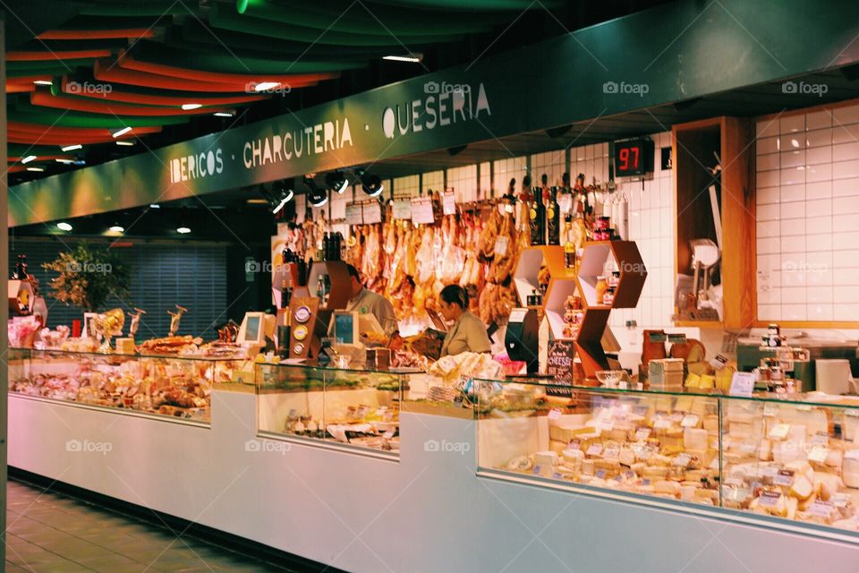 Spanish meat and cheese store