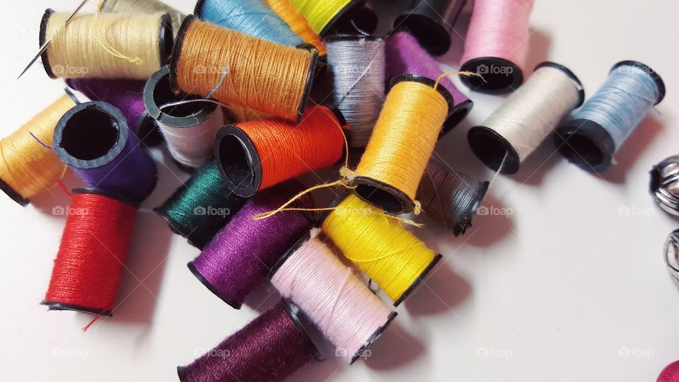 Elevated view of thread