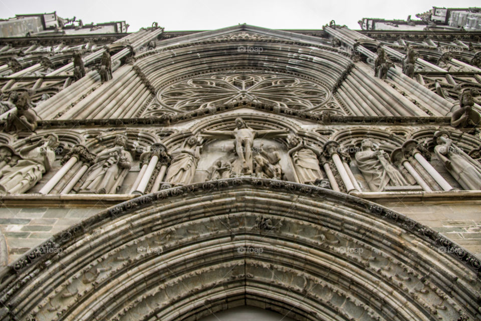 The Nidaros cathedral facade 