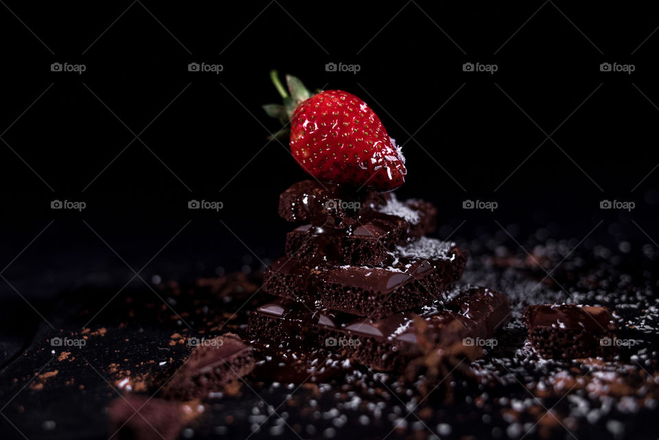 View of chocolates on table