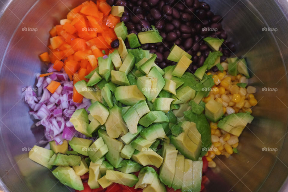 Vegetable and fruit salad