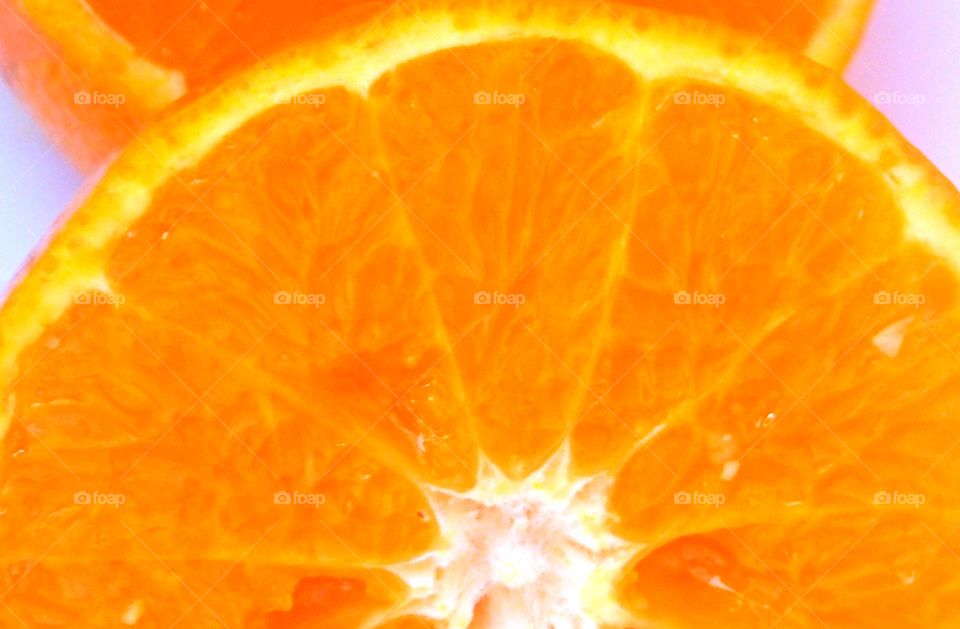 Orange fruit in macro shot