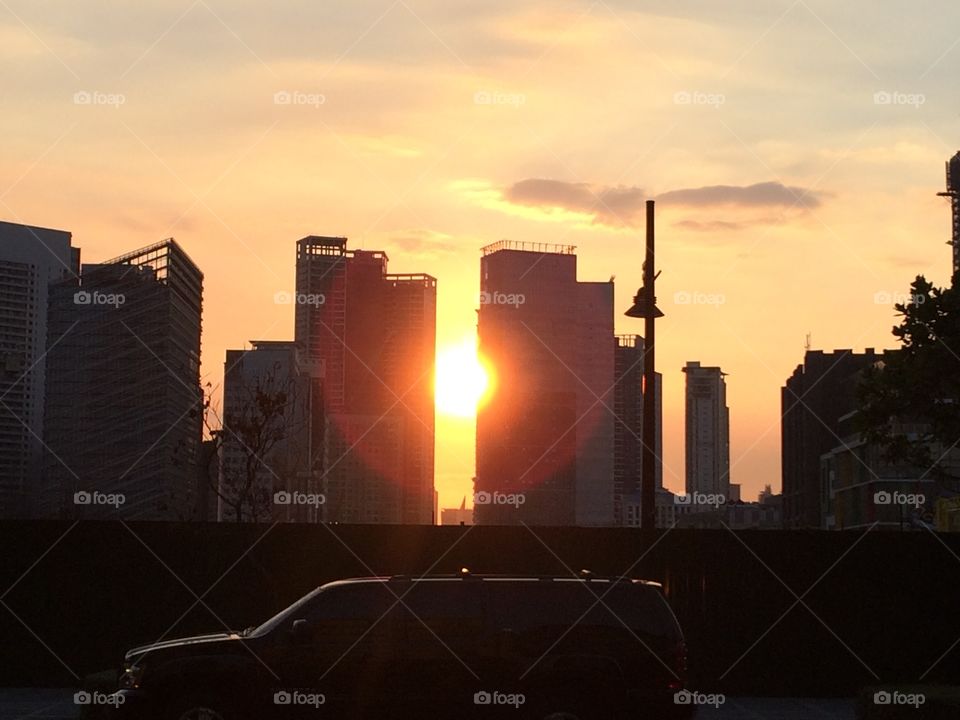 sunset on BGC Philippines 