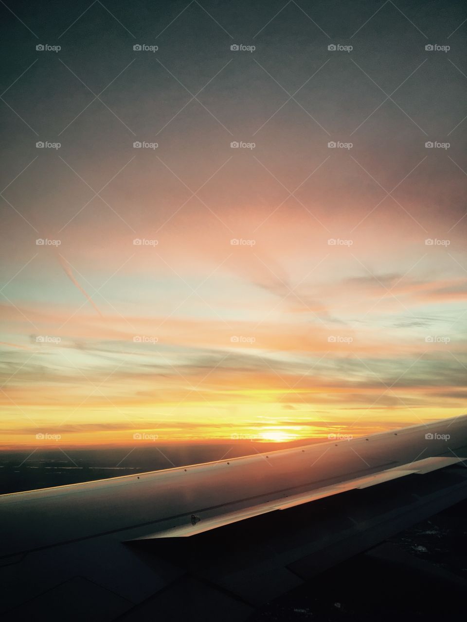 Sunset up in the air
