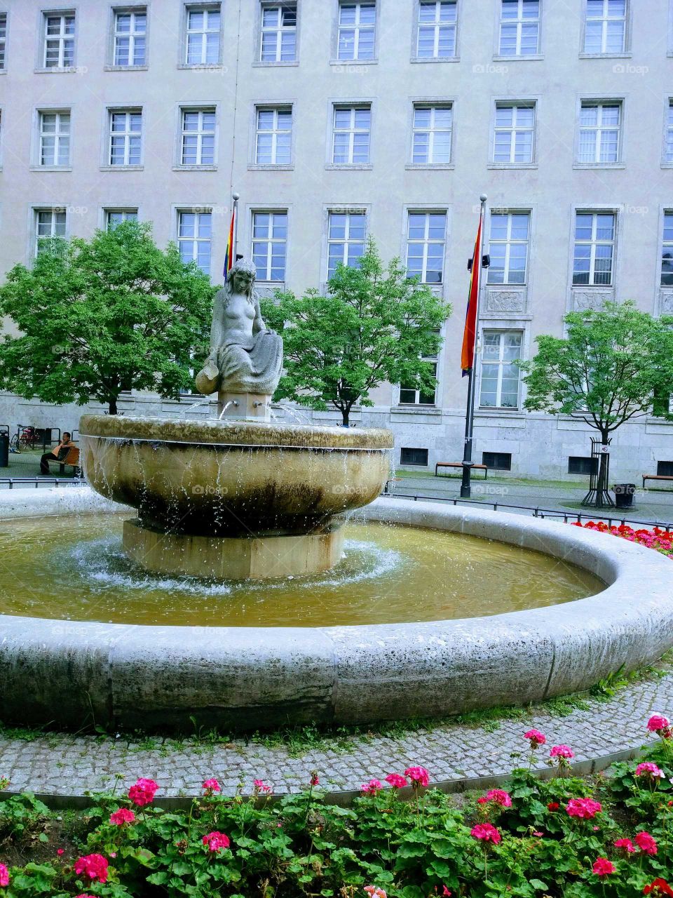 Fountain near Rathaus Neukölln