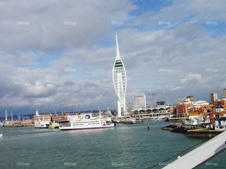 The Spinnaker Tower and waterfront,Portsmouth,UK