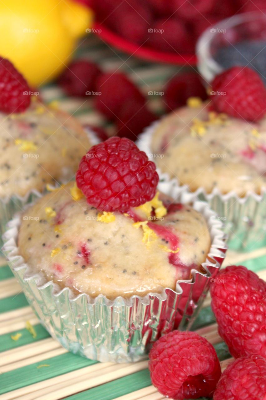 Raspberry Lemon Muffins