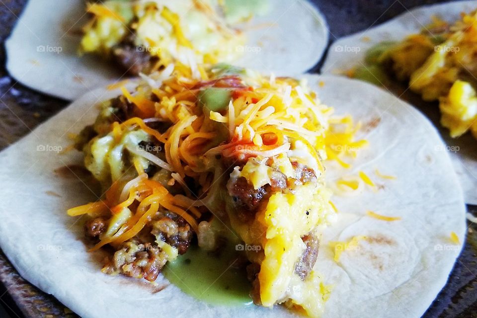 Trio of Breakfast Tacos