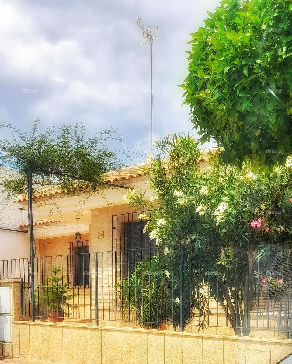 casa con flores 💐