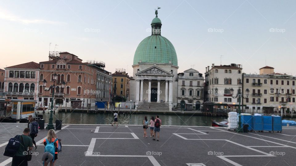 Church in front of Venice railway station