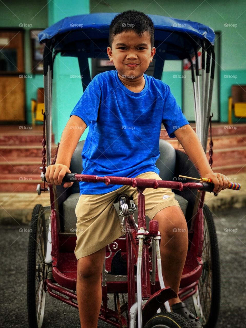 Work hard little boy