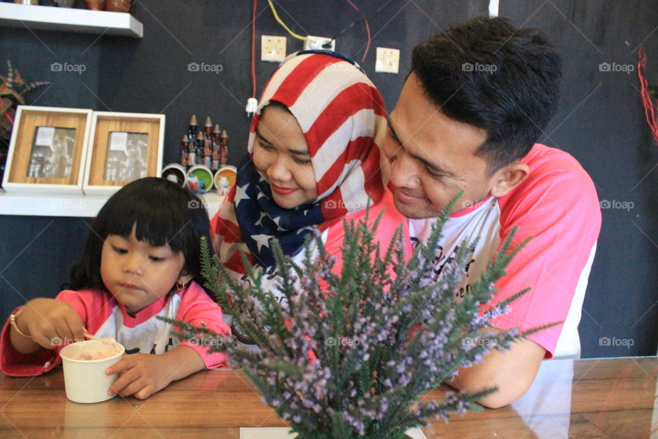 Happy Family, Syiva with Mom and Dad