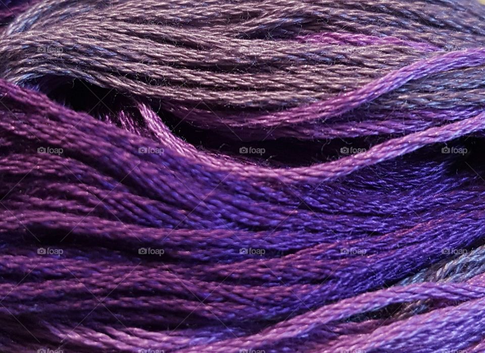 Purple embroidery floss