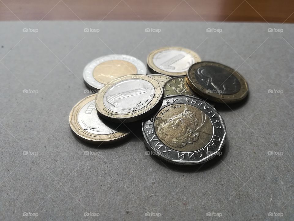 Coins, money, transaction