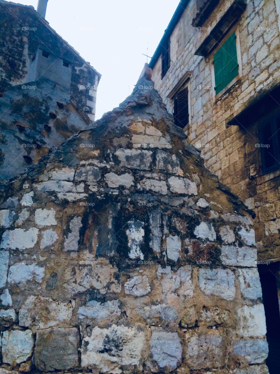 Old stone buildings in Croatia 