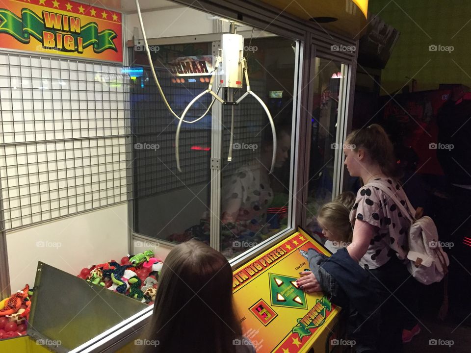 Arcade with kids