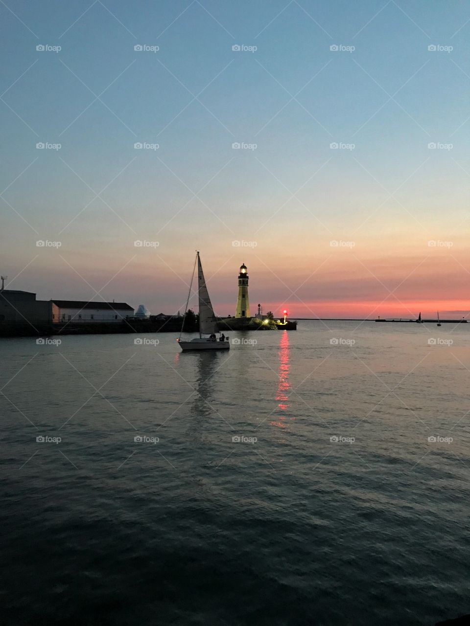 Buffalo harbor on Lake Erie