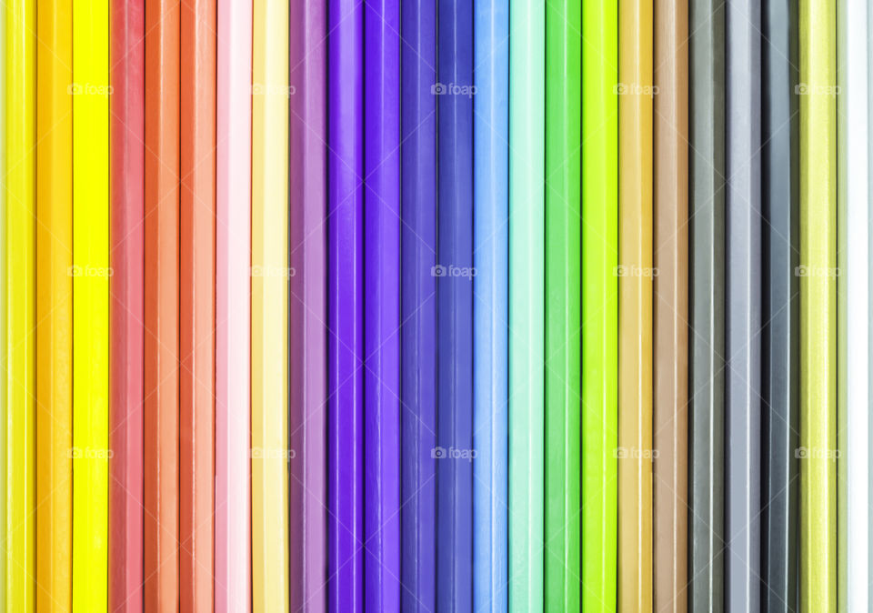Colorful color pencils. Colorful spectrum set of color pencils