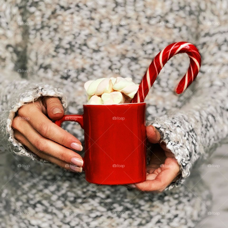 Hot cocoa with marshmallows 