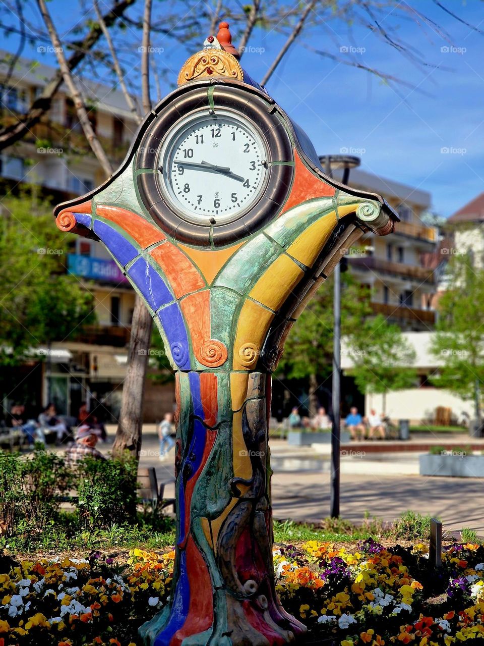 Colored clock.