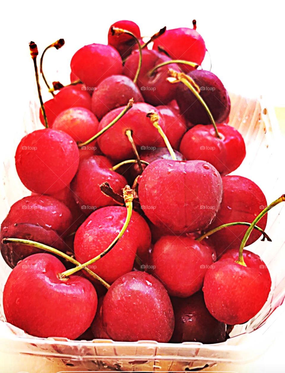 Still life of cherries