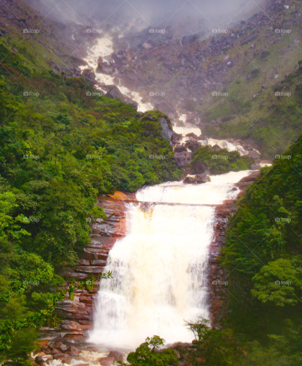 La base del Salto Angel, Canaima, Estado Bolívar. Venezuela