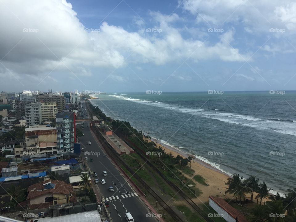 Galle face beach area in Sri Lanka ( wonder of Asia )