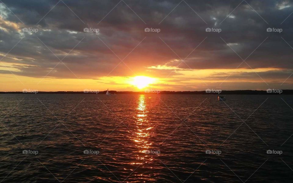 sunset on Lake Hartwell