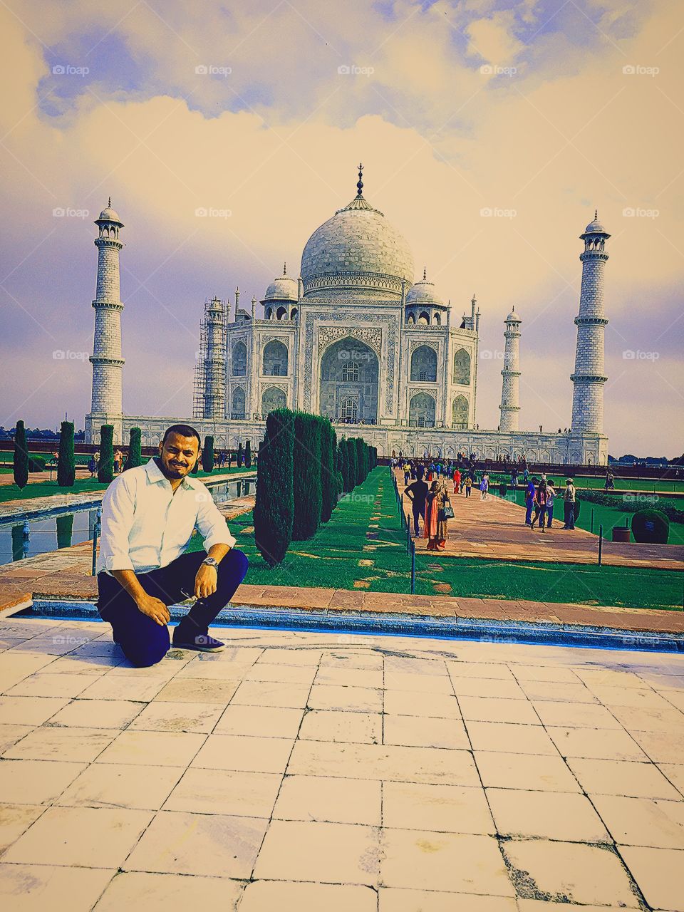 Me in front of The Taj