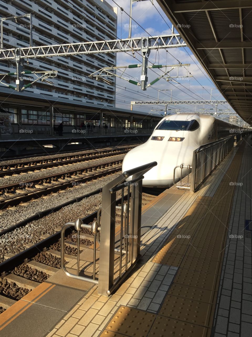 Bullet train in Odawara station