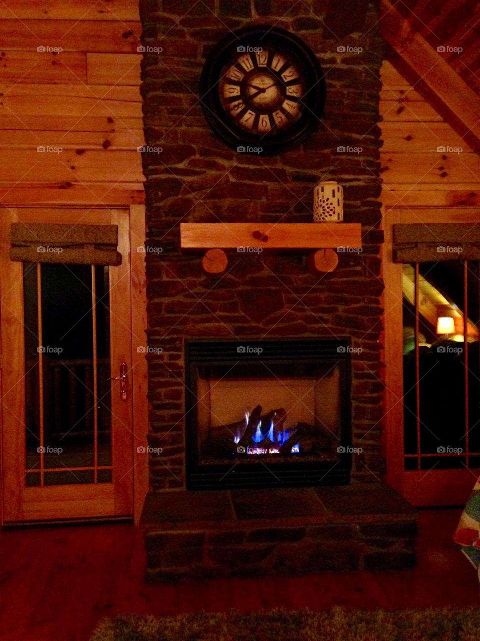 Cabin Fireplace in Mohican, Ohio