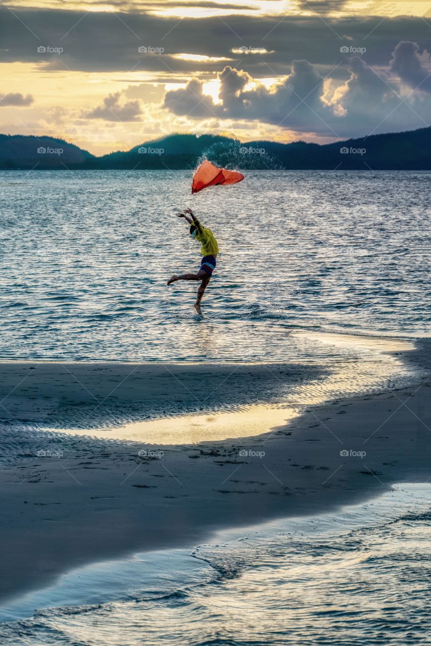 Enjoy on the beautiful summer beach