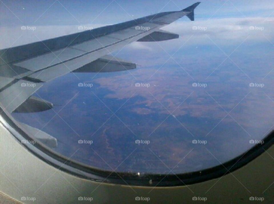 airplane over Arizona