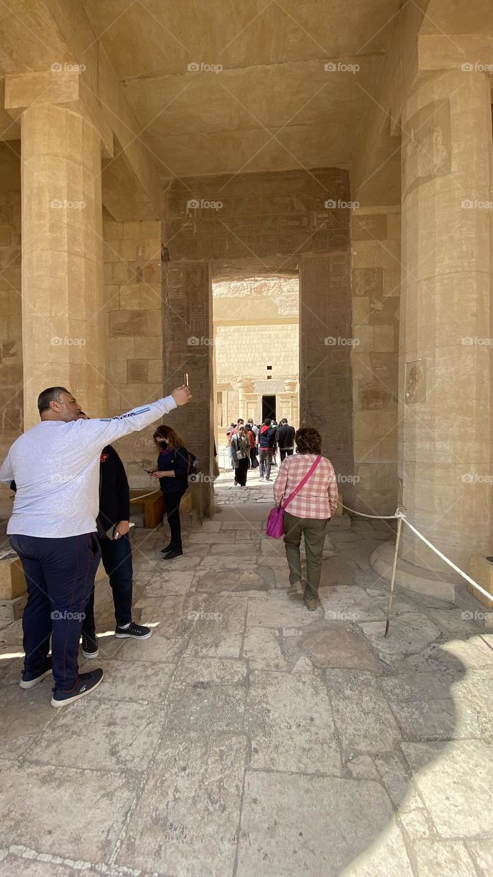 Taking selfie at Historic temple