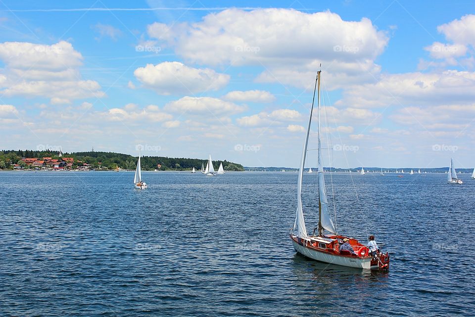 having peace and relaxing by boating during the summer times.