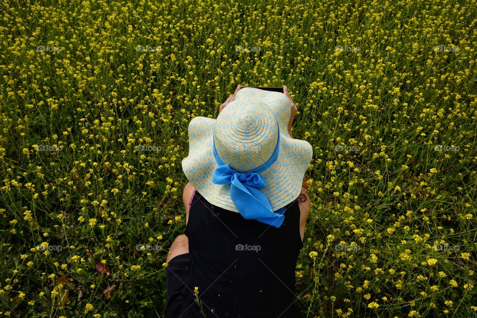 woman in fields