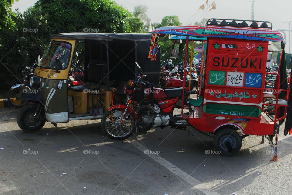 Rickshaw. Rickshaw Life, Lahore