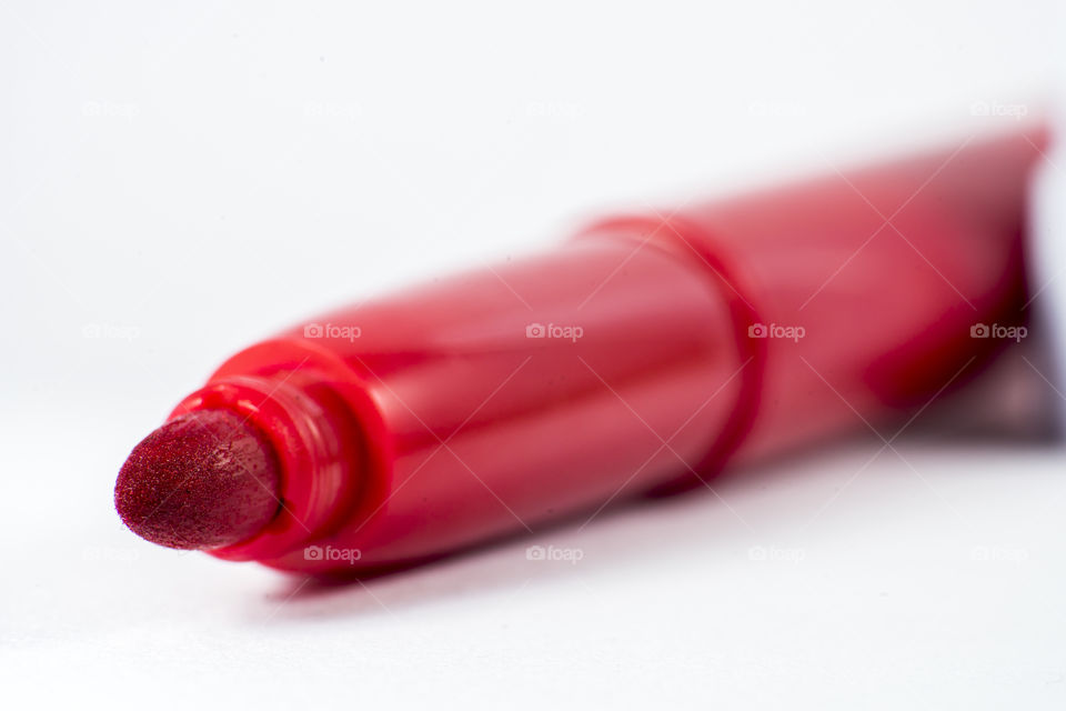 Macro photography and red pen 