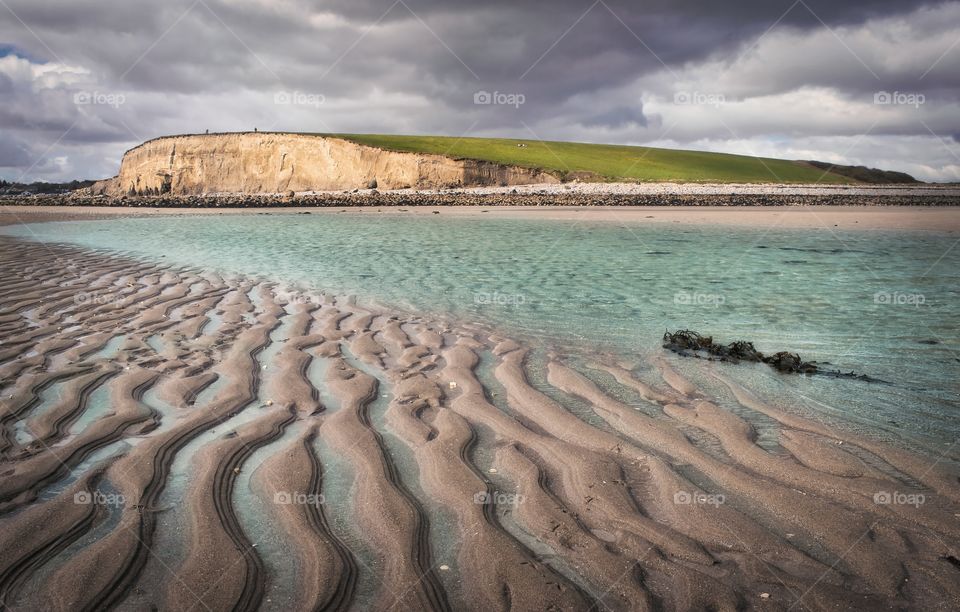 Sand textures at Silverstrand beach in Galway, Ireland