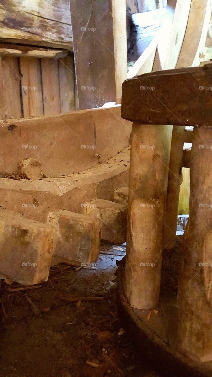 Old wheels within old mill