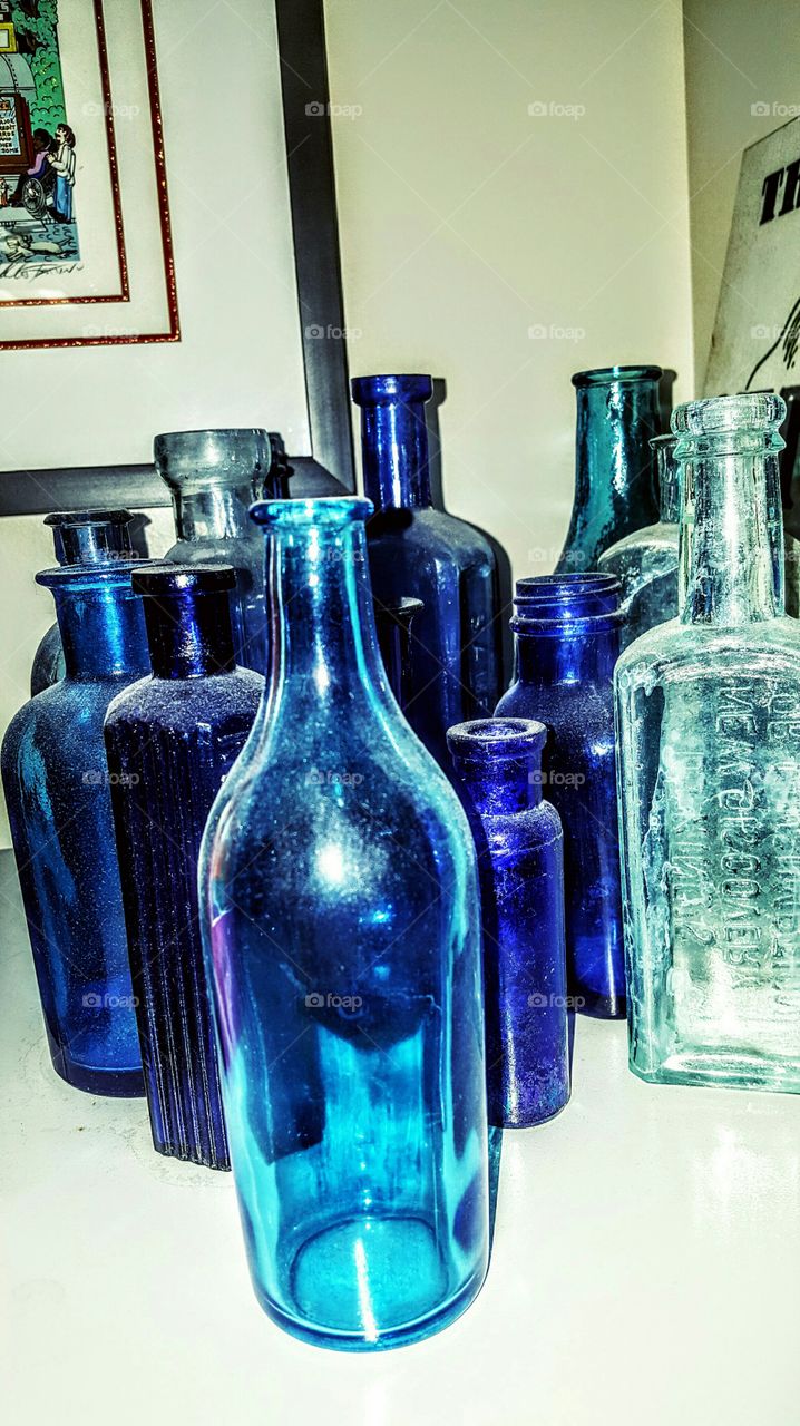 Old medicine bottles