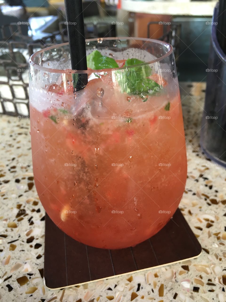 Strawberry Crush. A drink made at the poolside bar at a hotel in Florida 