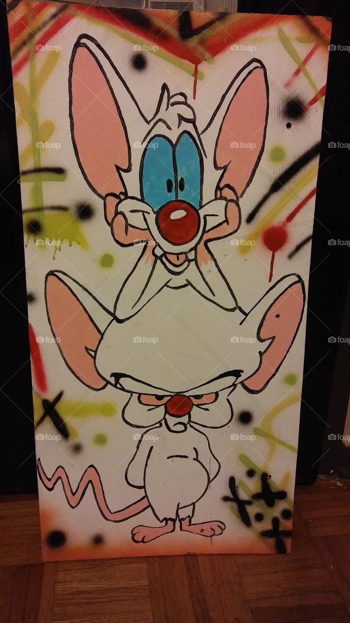 My new pinky and the brain painting my bestie nought me for my new place