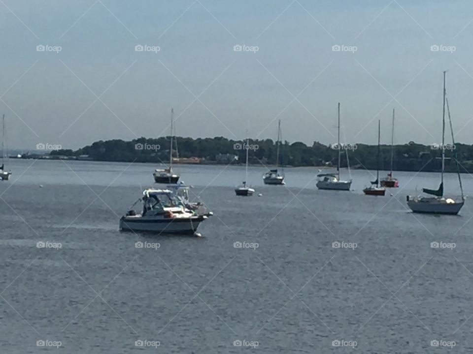 Pier, boats in the background