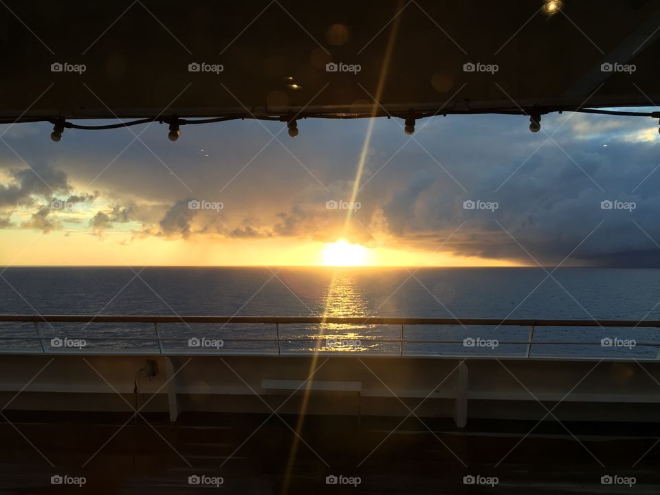 Sunset from the cruise ship 