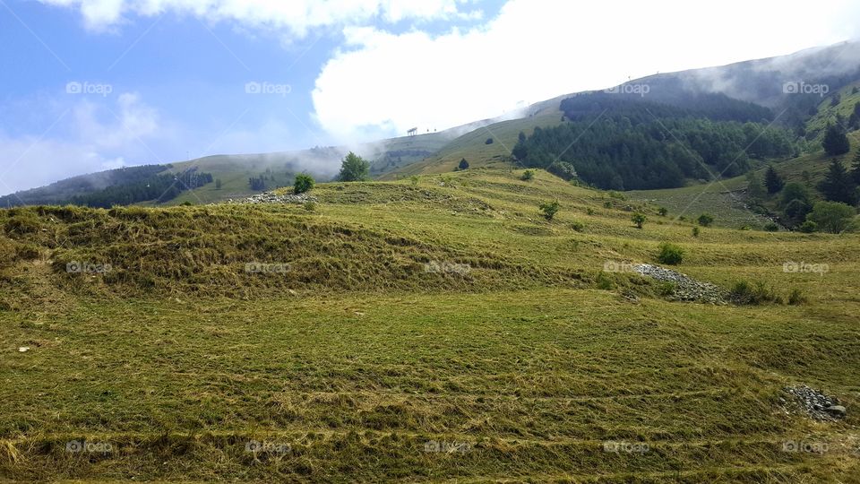 Landscape in Alpes in France