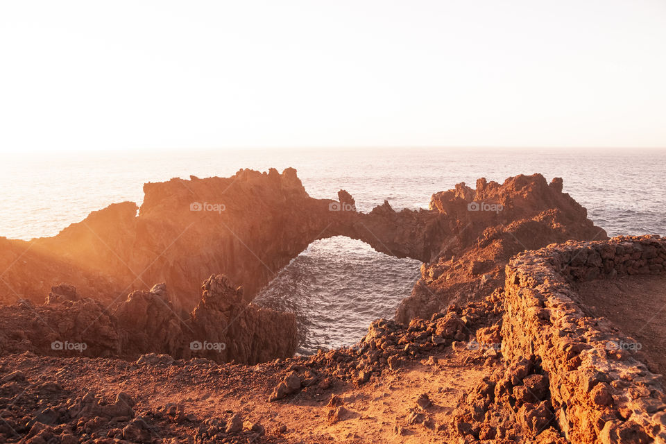 Beautiful sunset. El Hierro Island, Canary Islands, Spain 