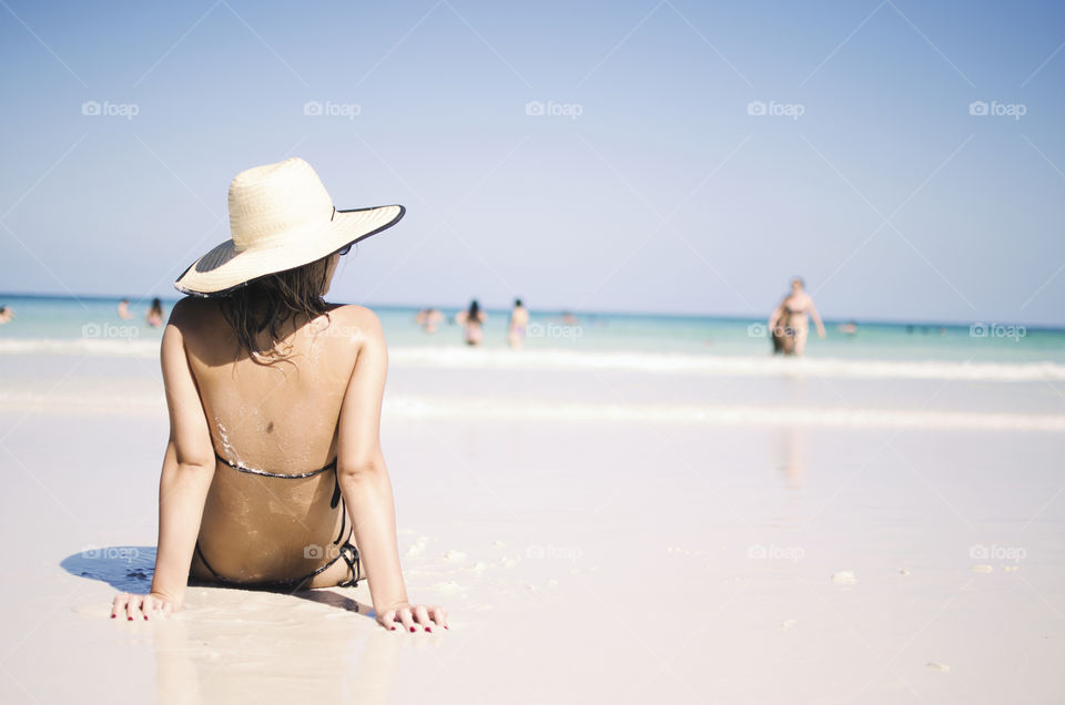 woman at  the beach