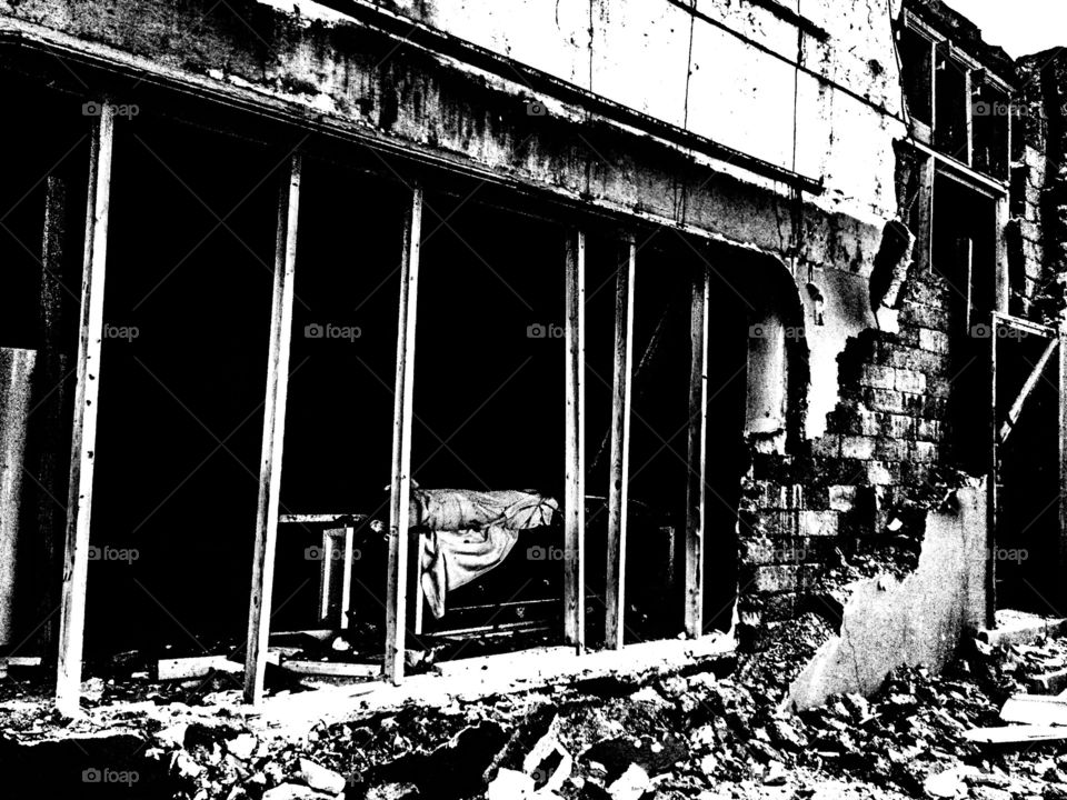 Destroyed building 